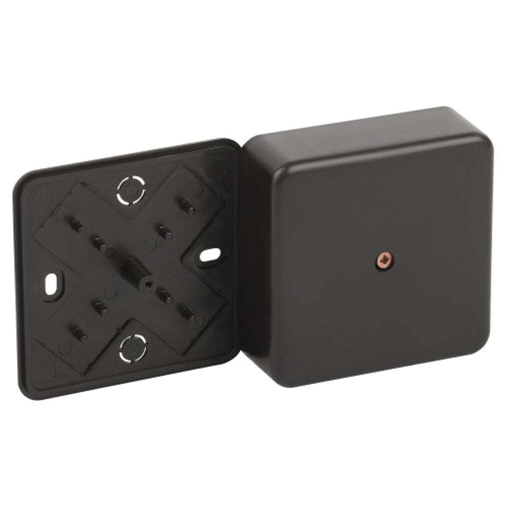 Распаячная коробка ЭРА BS-B-75-75-28 для кабель-канала черная 75х75х28мм IP40