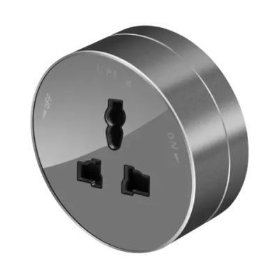 MULTITRACK Розетка универсальная круглая 13 А/250 В ГРАФИТ