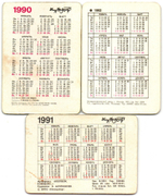 №10 Набор из 3 стерео Календариков. Мультфильмы СССР 1990, 1991, 1992 год