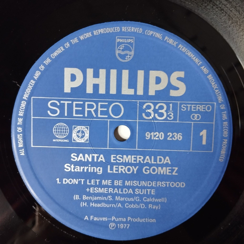 Винтажная виниловая пластинка LP Santa Esmeralda Starring Leroy Gomez Dont Let Me Be Misunderstood (Hong Kong 1977)