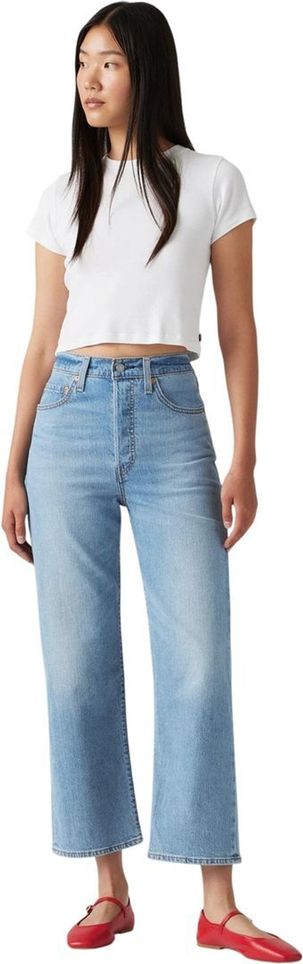 Джинсы Levis RIBCAGE STRAIGHT ANKLE синий