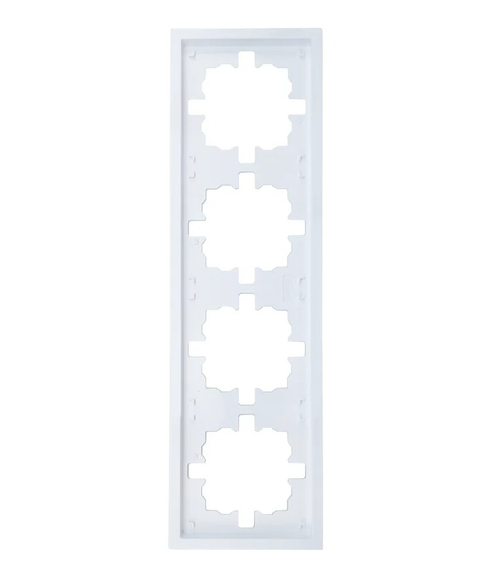 Рамка 4-ая LEZARD ZIMA горизонтальная б/вставок белая