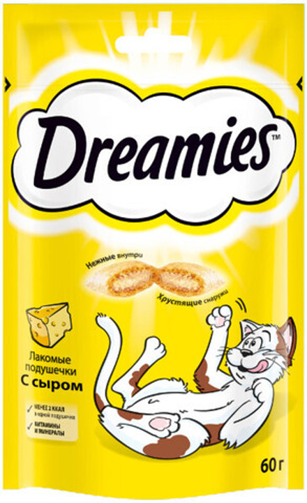 Лакомство Сыр для кошек Dreamies, 60г