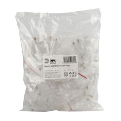 Джек RJ-45 ЭРА SIMPLE RJ-1-S 8P8C CAT 5e упаковка 100 шт | Разъёмы, переходники, ТВ делители