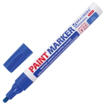 Маркер-краска лаковый (paint marker) 4 мм синий нитро-основа алюминиевый корпус BRAUBERG PROFESSIONAL PLUS (12 штук в упаковке)