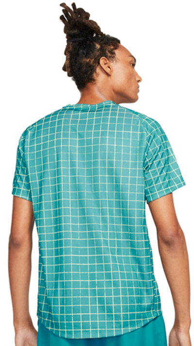 Мужская теннисная футболка Nike Court Dri-Fit Victory Top Print M - riftblue/white