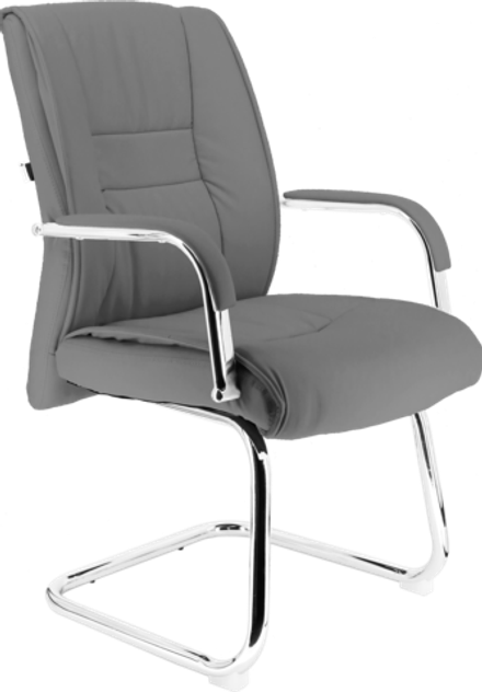 Кресло для посетителей Everprof Kent CF Экокожа Серый