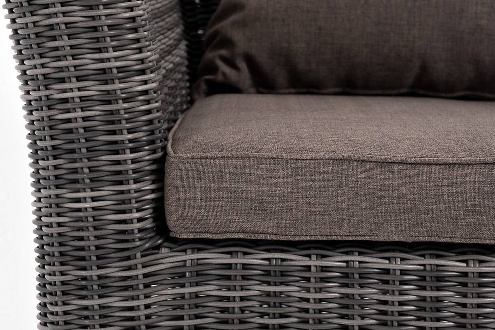 "Капучино" лаунж-зона из искусственного ротанга, цвет графит