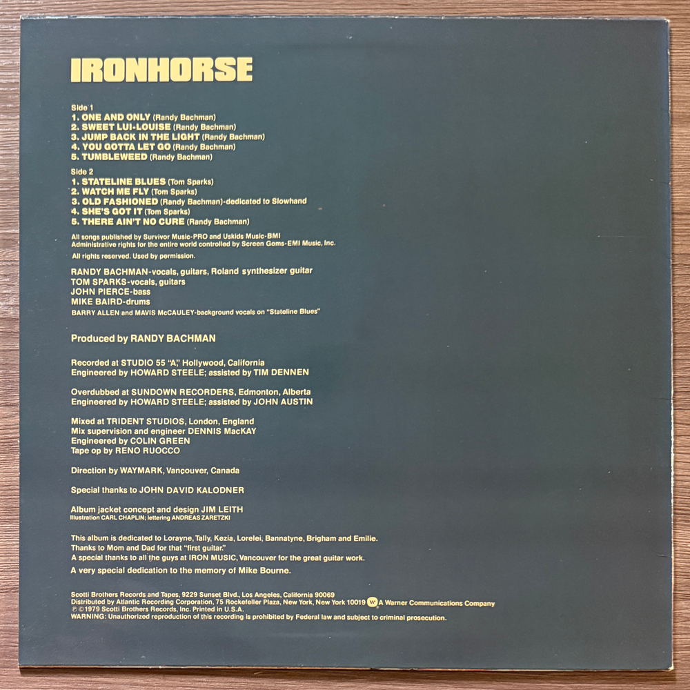 Ironhorse – Ironhorse (США 1979г.) Т