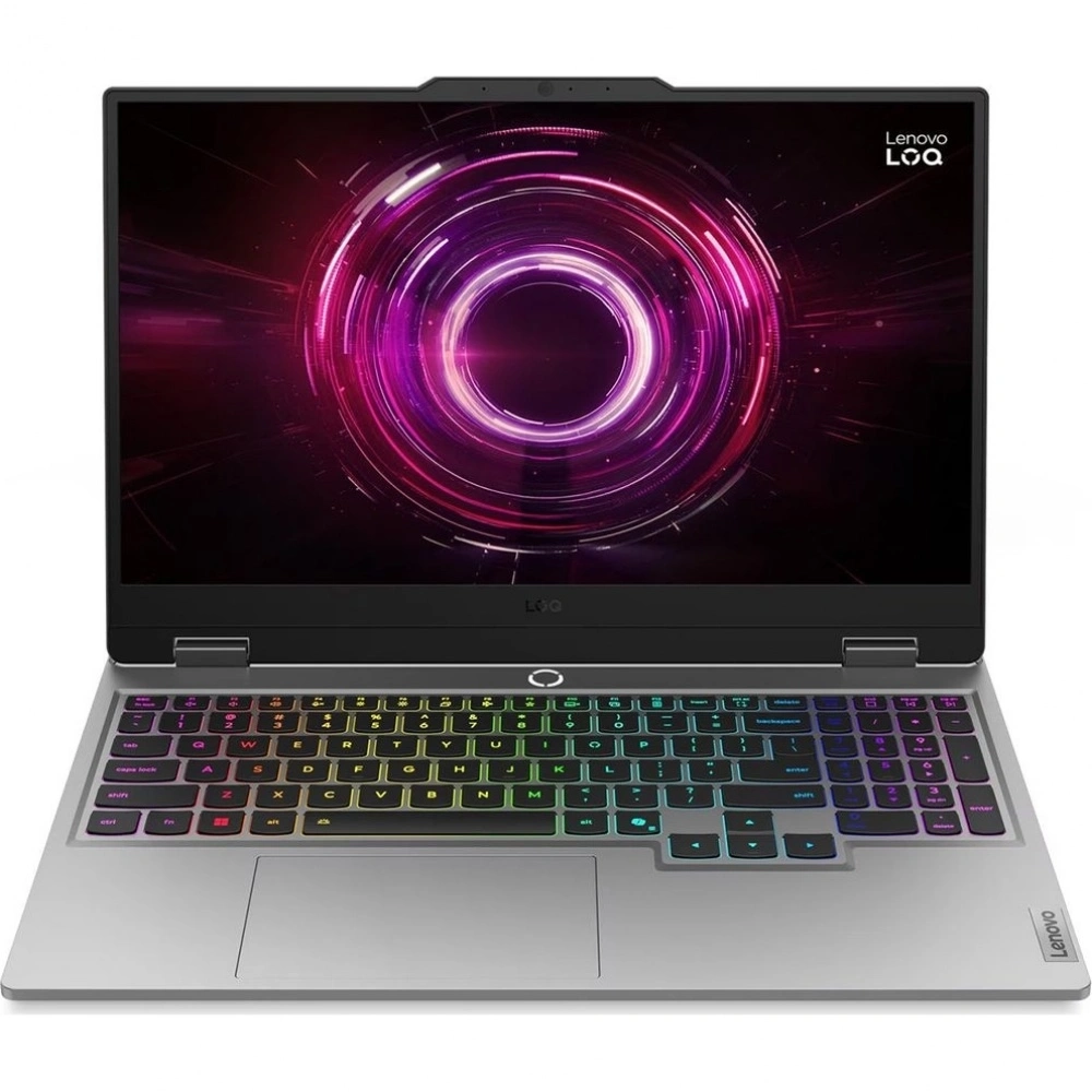 Ноутбук Lenovo LOQ 15AHP10 AMD Ryzen 7 250/16Gb (1*16 D5)/SSD512Gb/RTX5060 8Gb (100W)/15.6"/IPS/FHD/1920x1080/144Hz/Win11 (SL English)/RJ-45/Luna Grey/2.4kg (83JG007PUS)