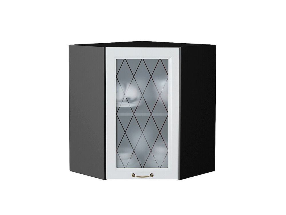 Шкаф верхний угловой остекленный Ницца