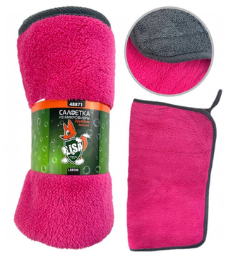 Салфетка микрофибра "Li-Sa" ( 1шт) 32х43см 48871 (LS0105) для сушки и полировки