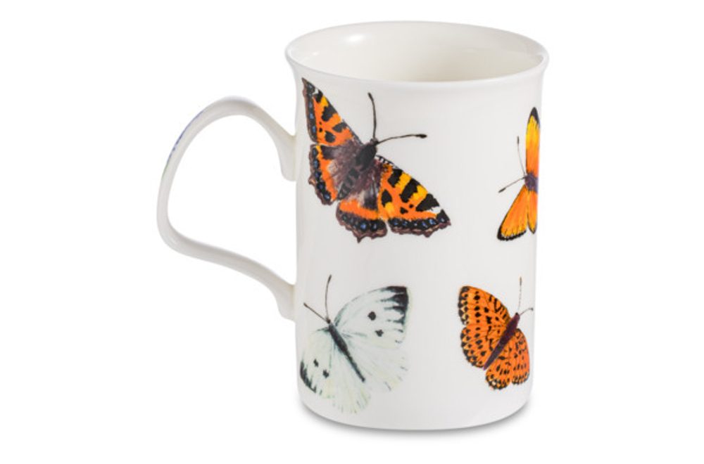 Кружка 320мл Roy Kirkham Сад бабочек Крапивница и Павлиний глаз Ланкастер