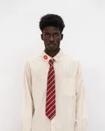 Галстук Ovum Striped Deep cardinal