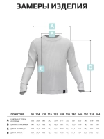 Лонгслив базовый для девочки с принтом