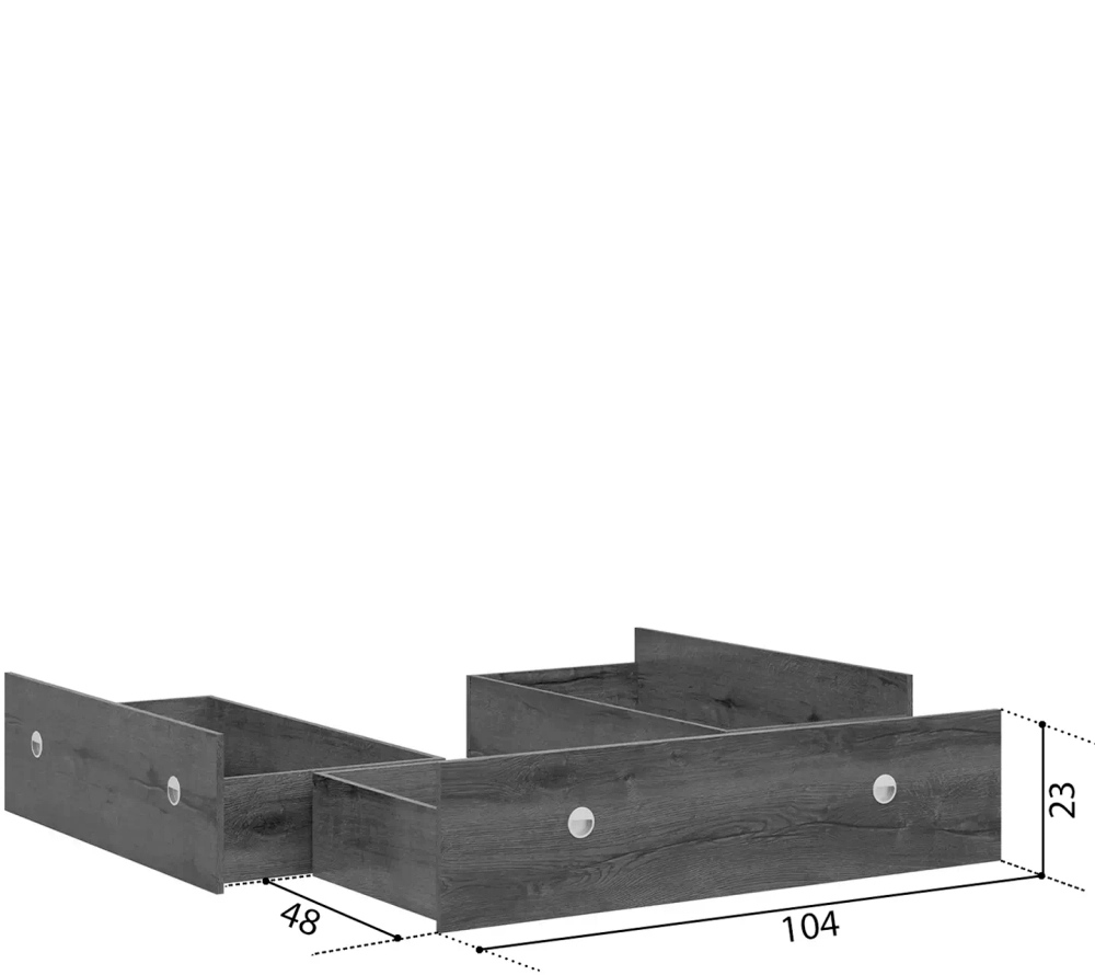НЕПО комплект ящиков к кровати LOZ3S/140 (ящик для хранения -3 шт.) (Дуб монастырский)