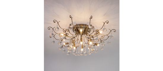 Люстра хрустальная 10042/12 античная бронза/прозрачный хрусталь Vita Eurosvet