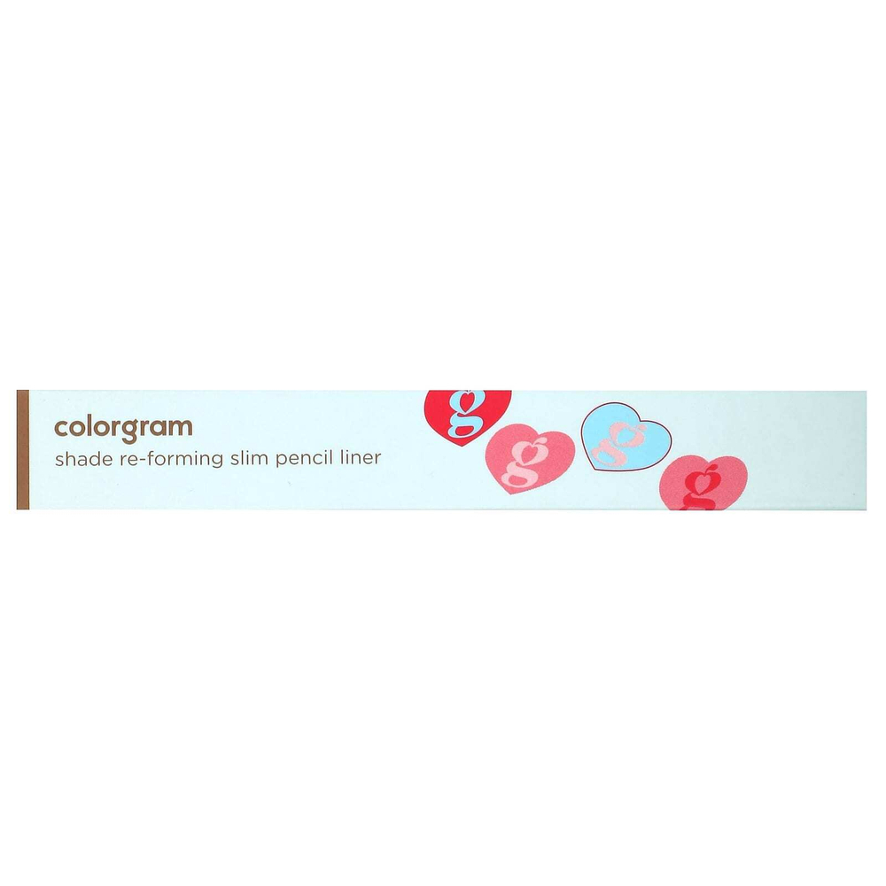 Colorgram, тонкая подводка-карандаш, для восстановления оттенка, 04 теплый коричневый, 0,12 г (0,004 унции)
