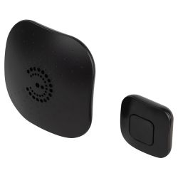 Звонок дверной ЭРА BIONIC Black беспроводной, черный, 6 мелодий | Электрозвонки беспроводные