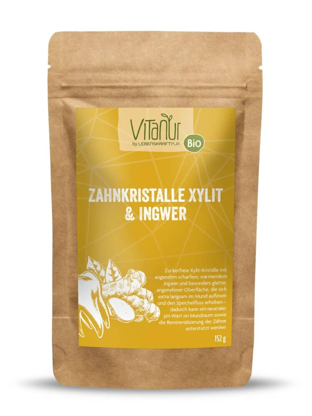 Зубные кристаллы Vitanur с ксилитом и имбирем (40 штук), 152 гр