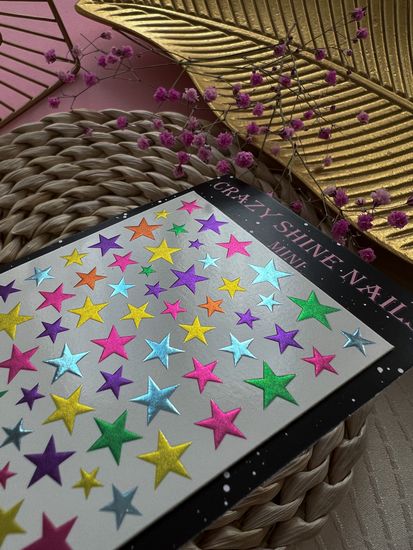 Слайдер-дизайн Crazy Shine Nails mini foil: STARS