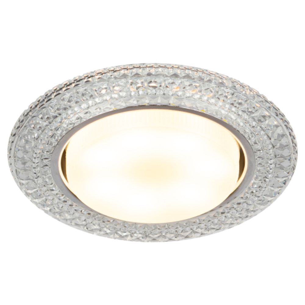 DK LD26 SL/WH Светильник ЭРА декор cо светодиодной подсветкой Gx53, прозрачный | Встраиваемые LED светильники