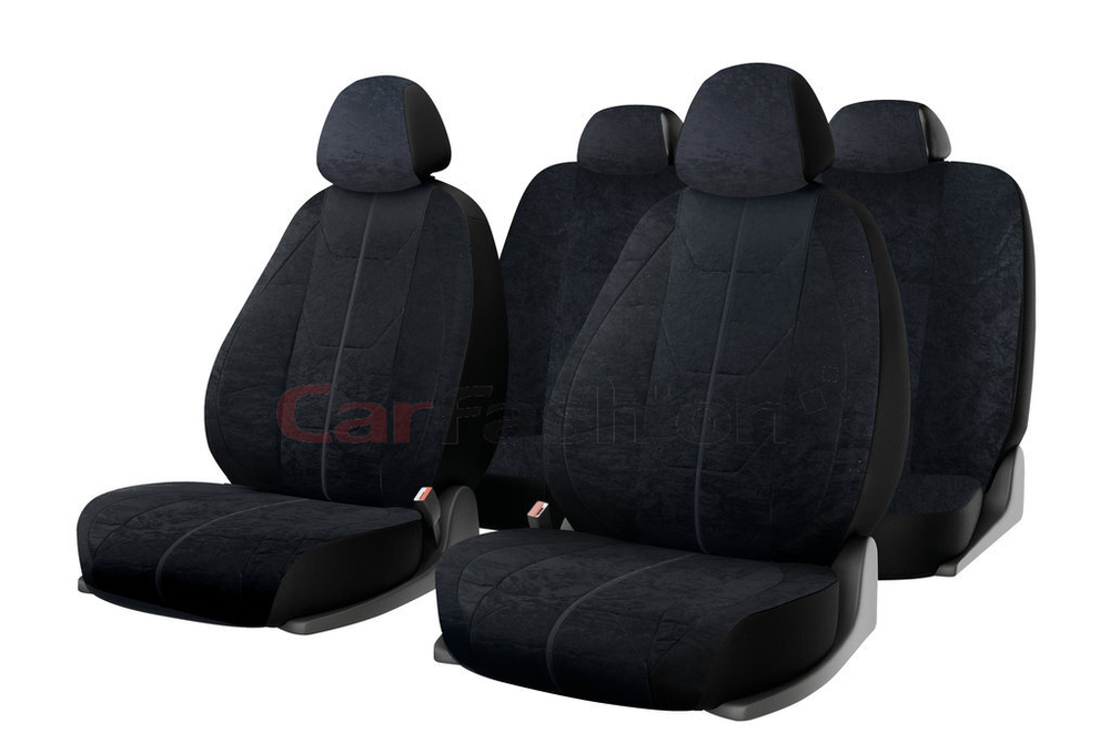 Чехлы на сидения CarFashion «CRUISE» 10100 - Алькантара - черный/черный/черный/черный