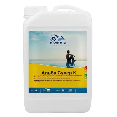 Chemoform Альба супер К альгицид непенящийся 14%, канистра 10 кг