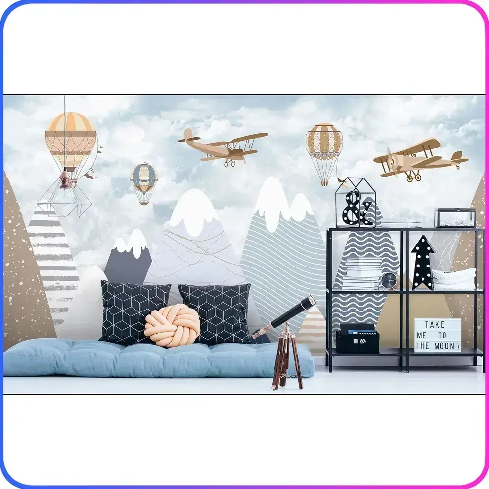 Фотообои флизелиновые в детскую "Детские горы" 500х300 см Luxury Walls AM06205-3