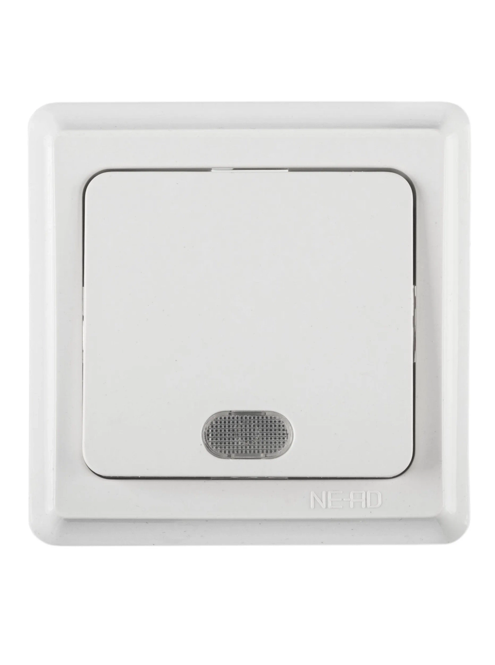 1-клавишный выключатель NE-AD с подсветкой, 10А, 250В, Aras, Белый, 93-110-01I