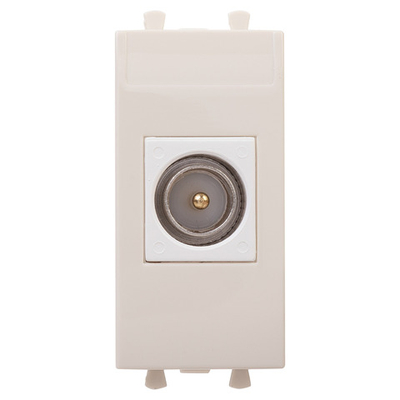 Розетка TV одиночная модульная, "Avanti", "Ванильная дымка", 1 модуль