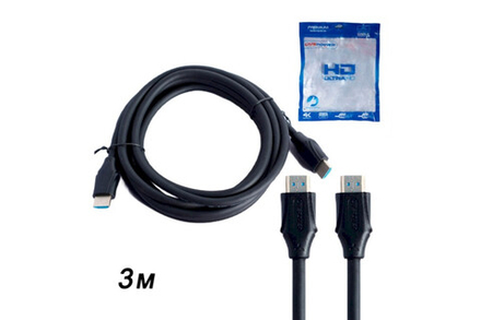 Кабель HDMI-HDMI 4K 2.0V H219 3м резиновый