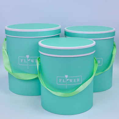 Набор коробок Flower Тубус. Набор 3 шт. Бирюза