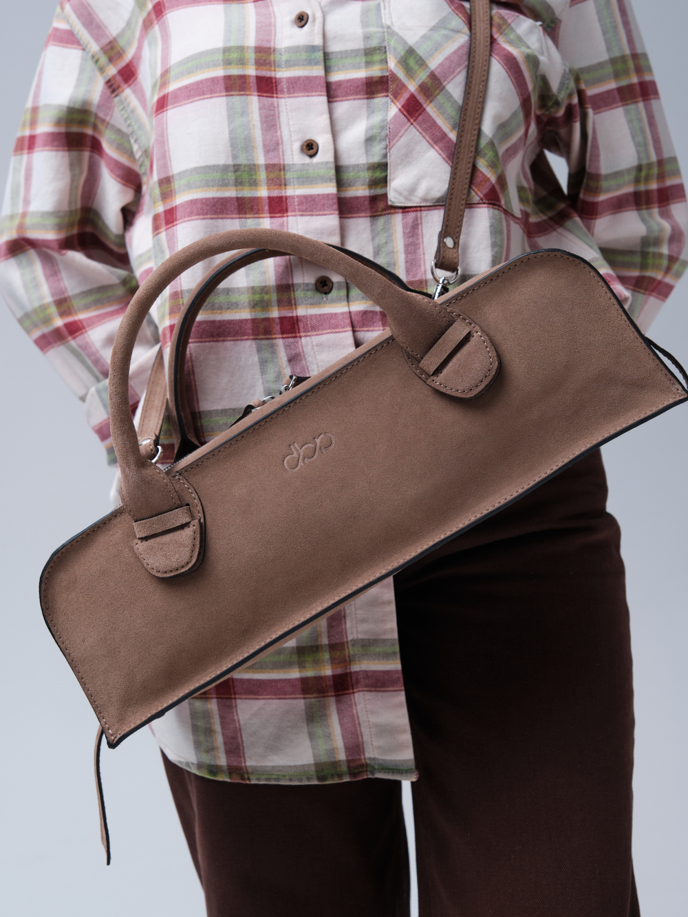 Сумка багет Doxie DBR 31157 серо-коричневый