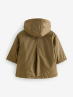 Куртка с флисовой подкладкой и капюшоном для девочки Next Q81-871, Хаки
