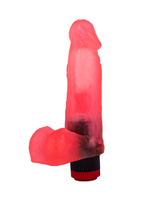 Розовый вибратор в форме розового фаллоса - 16,5 см. (Цвет: розовый)