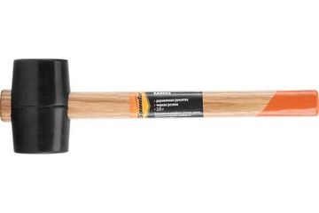 Резиновая киянка SPARTA 225 г, черная резина, деревянная рукоятка 111305