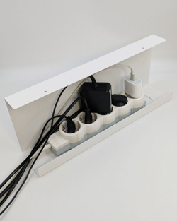 Органайзер для проводов MetaDec Org Simple, держатель для проводов под стол, белый