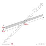 ЗУБР ПРОТЕКТОР 100 х 30 х 0.8 мм, 2,5 м, перфорированный вентиляционный профиль алюм. (310242-100)