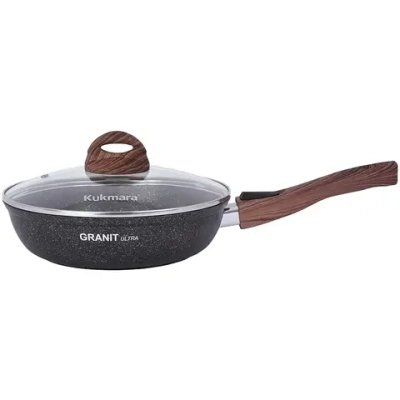 Сковорода 24*6см «Granit ultra» (original) с ручкой и стекл.крышкой сго241а