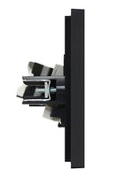 FORTE&PIANO Розетка двойная RJ11+RJ45 кат.5E FP135 черный IEK