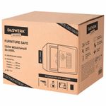 Сейф мебельный DASWERK SC-200EL (200х310х200 мм), электронный замок, графит, 291341