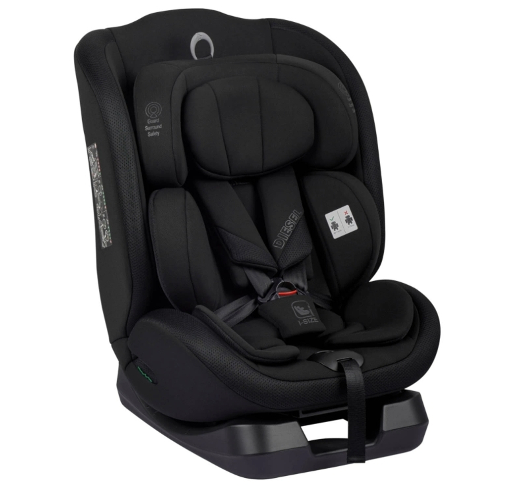 Автокресло Indigo DIESEL, I-SIZE, 0+1+2+3 (40-150 см) с рождения и до 12 лет