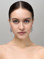 Cерьги "Ribbing Love" Silver