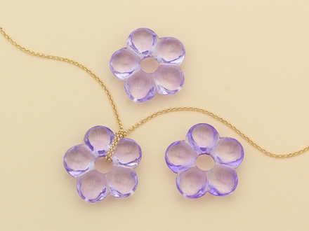 Подвеска-бусина "Цветок" 24мм, стекло