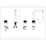 Смеситель для раковины Boheme STICK DIAMOND 152-NB.1, NICKEL BRUSH