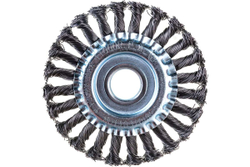 Щетка плоская (125х22.2 мм; витая; сталь 0.5 мм) для УШМ Elitech 1820.073400