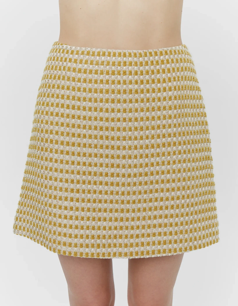 Юбка твидовая, золотой