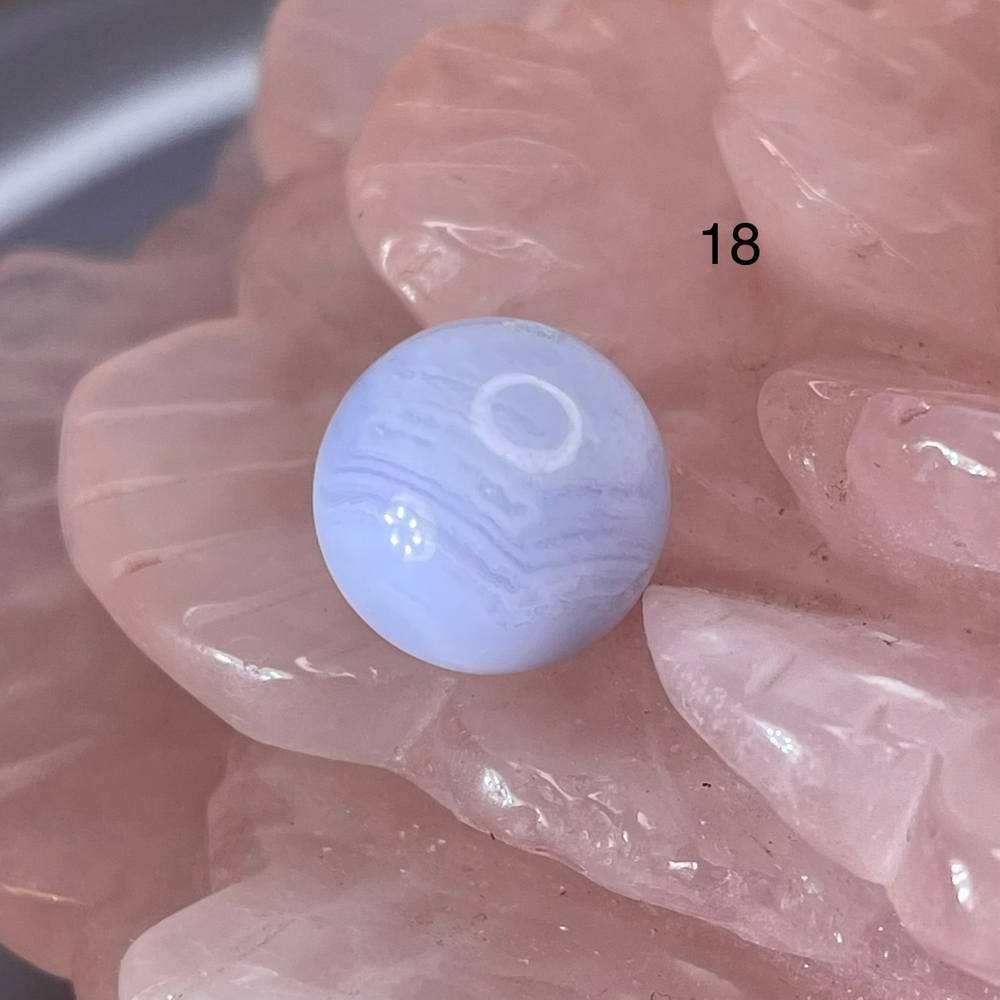 54642  Агат голубой Сапфирин Бусина 12,5мм