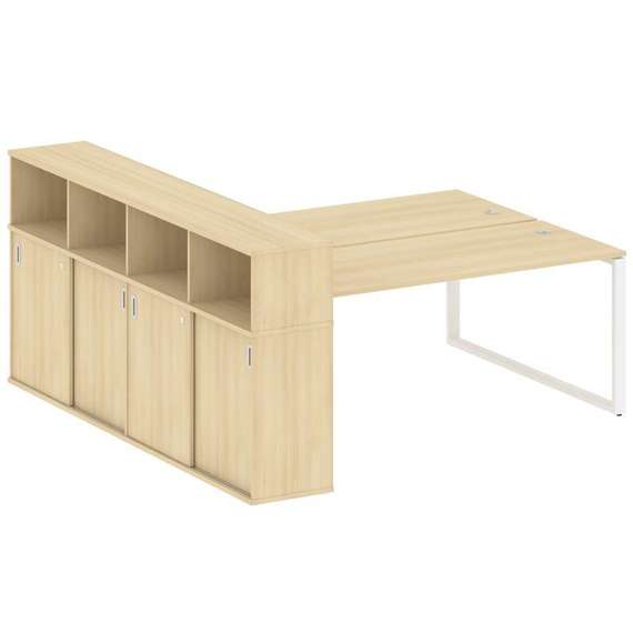 Метал Систем Рабочая станция с шкафом-купе на О-образном м/к БО.РС-СШК-4.5 Т